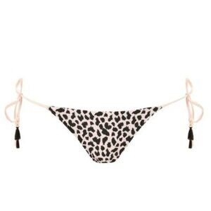 Topshop Leopard Side Tie Bikini Bottoms